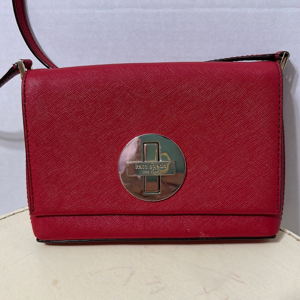 Kate Spade Red Leather Crossbody